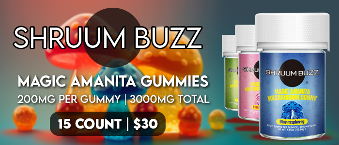 Shruum buzz Amanita Gummies
