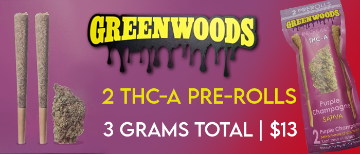 greenwoods THCA pre rolls