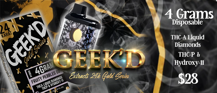 geek'd gold 4 gram disposable