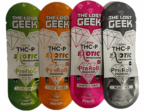 The Lost Geek Diamond Infused THC-P Prerolls