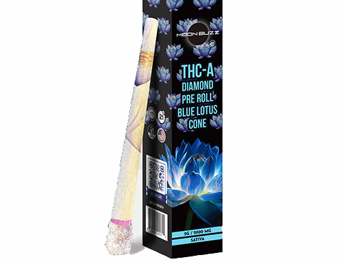 Moon Buzz THC-A Diamond Pre Roll Blue Lotus Cone 2g